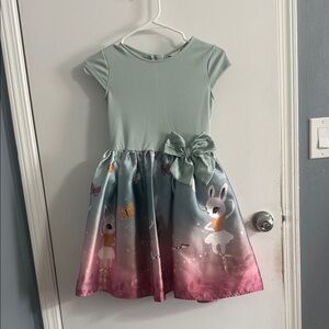H&M Mint and Pink Kids Dress with Bow
